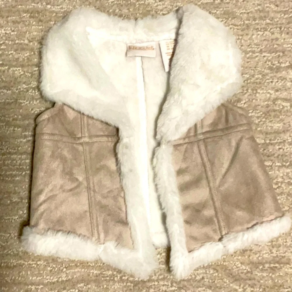 Lilly Wicket Faux Suede Vest 12 M Western Cowgirl Glam Cozy Cabin Core Boho Chic